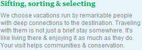 Sifting, sorting and selecting
