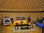 Sussex campsite with yurts, England