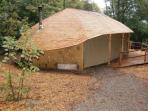 South Downs budget campsite with yurts, England