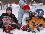 Family winter adventure in Finland