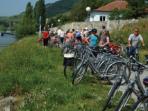 Self-guided cycling vacation along Danube river