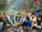 Volunteer teaching in Nepal