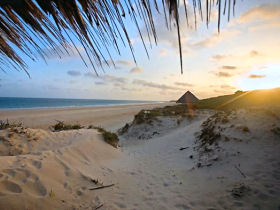 Kiwayu Island beach accommodation, Kenya