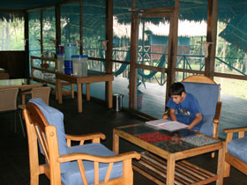 Jungle lodge in the Amazon, Peru
