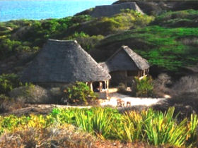 Kiwayu Island beach accommodation, Kenya