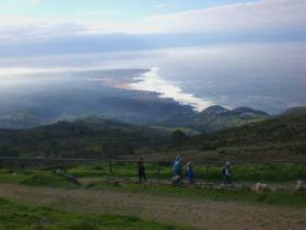 walking along the coastal paths