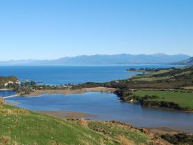 View over Puponga Port and Golden Bay