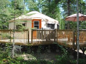 Emma Lake yurt accommodation in Saskatchewan, Canada