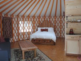 Bed in Yeti yurt