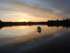 A sunset paddle.