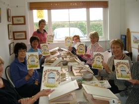 Students finished paintings