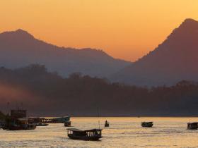 Sunset on the Mekong River