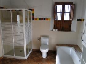 One of the two bathrooms
