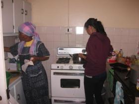 Learning how to cook local cuisine