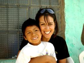 a volunteer at the community school