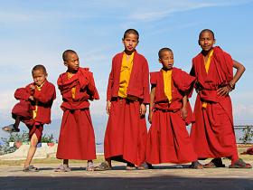 Young monks at a monastery in Kathmandu