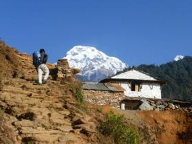 Trekking near Ghandruk Village