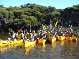 Canoe tour of Margaret River, Western Australia