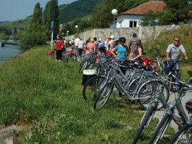 Self-guided cycling vacation along Danube river