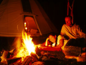 Snuggling by the fire