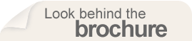 Look behind the brochure logo