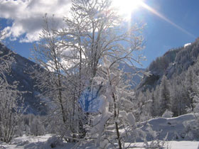 Snowshoeing in the French Alps