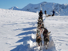 Winter activity vacation in the French Alps