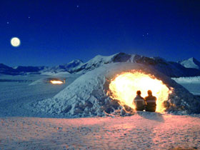 Winter activity vacation in the French Alps