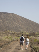 Walking on Isla de los Lobos, Fuerteventura. Photo by Nick Haslam
