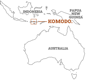 komodo dragon habitat map