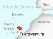 Fuerteventura location map. Illustration by Lisa Joanes