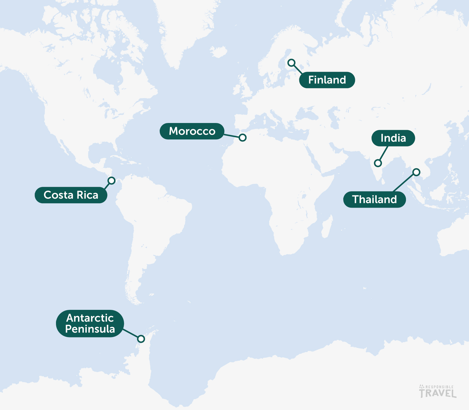 Best places to visit in December map