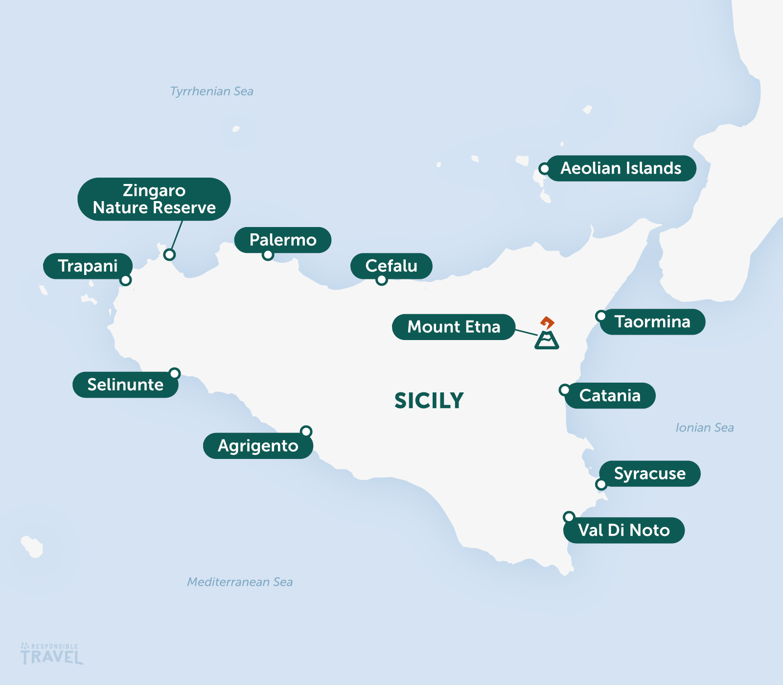 Sicily highlights map