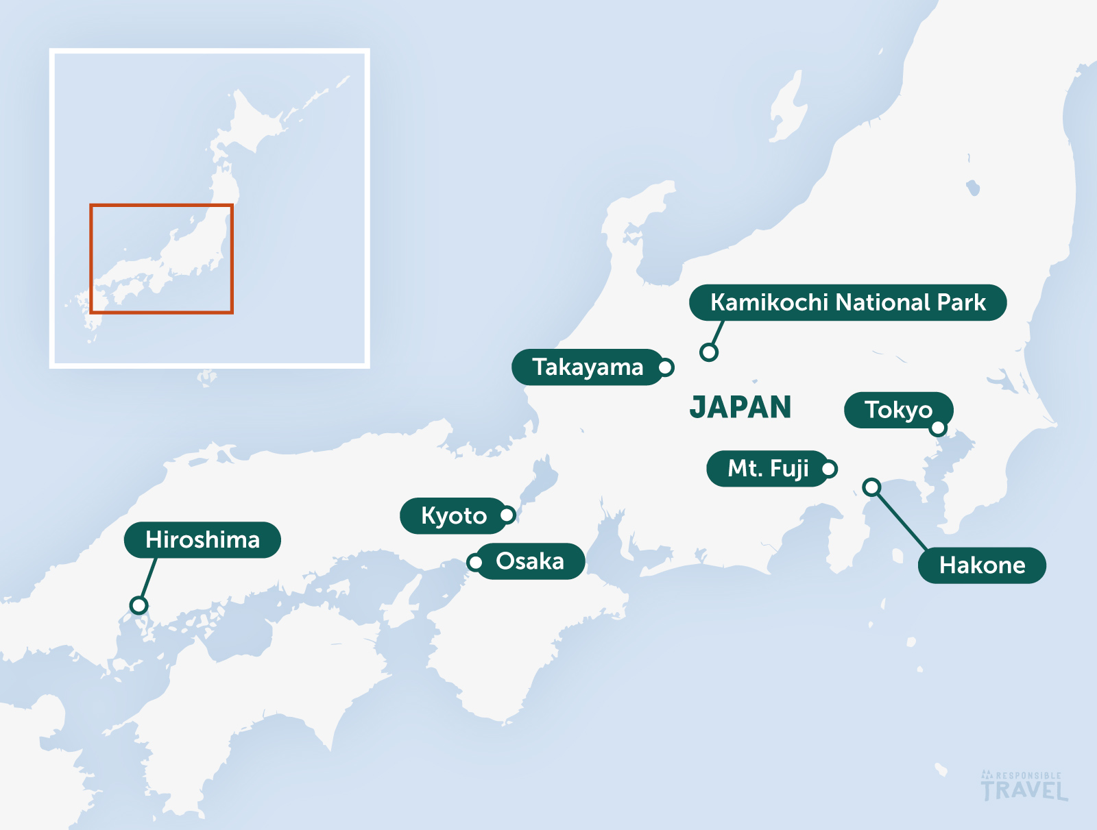 Japan railway highlights map