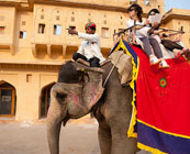 Riding elephants