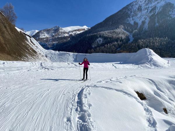 Cross country skiing vacation in the French Alps