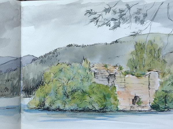Scotland painting holiday, around the blooming heather