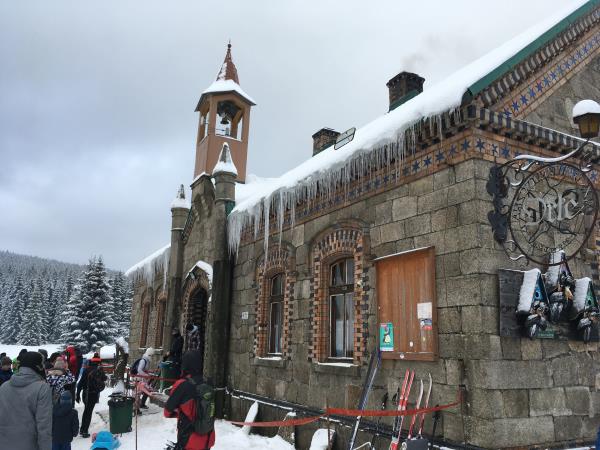 Ski touring winter vacation