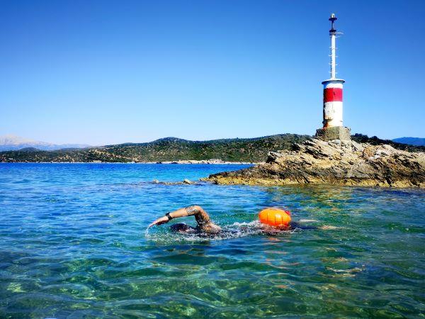 Poros swimming vacation, Greece