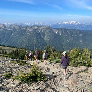 Small group walking travel guide