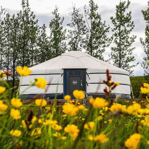 Staying in a yurt in Iceland