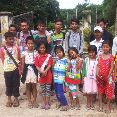 Happy group at the centre