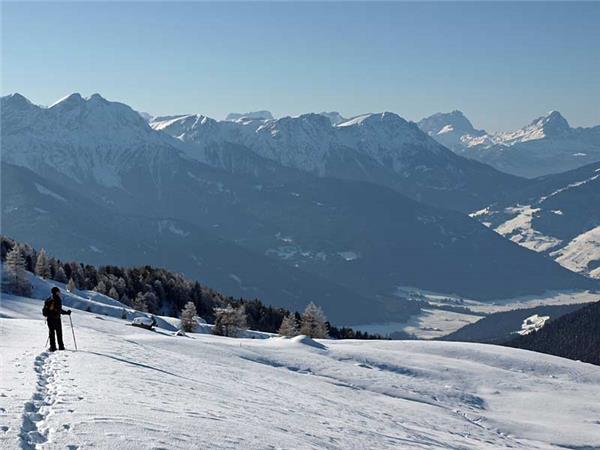 Snowshoeing vaction in the Dolomites