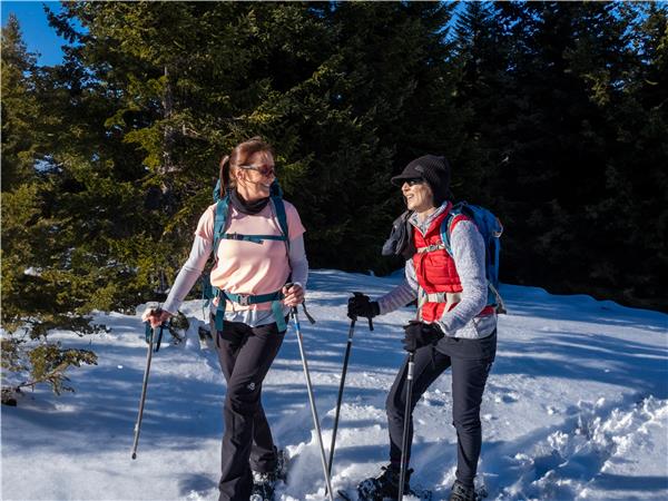 Snowshoeing vaction in the Dolomites