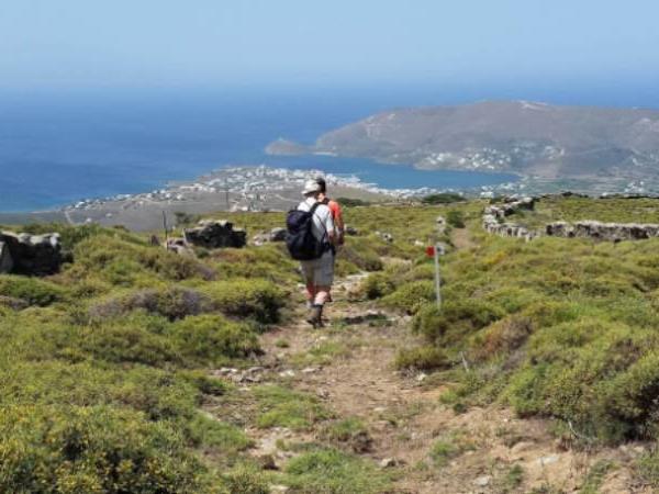 Andros trail walking vacation in Greece