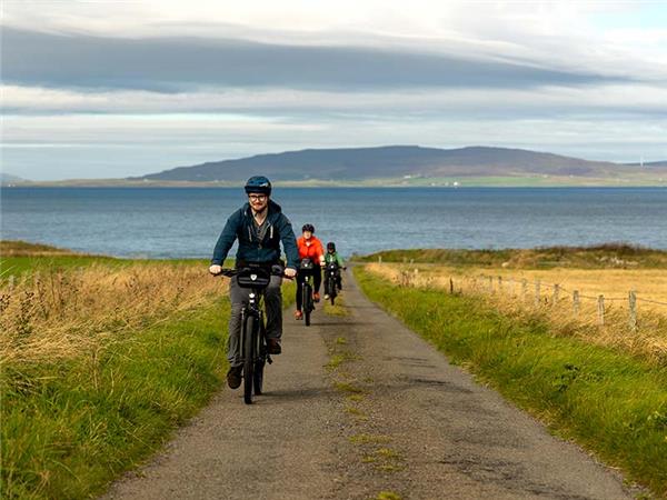 Orkney biking vacation in Scotland, e-bikes