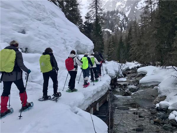 Snowshoeing in Chamonix Valleyvacation, self guided