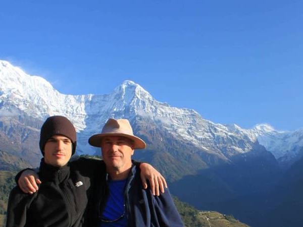 Nepal family vacation, walking in the Annapurnas