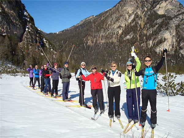 Cross country skiing vacation in the Dolomites, Italy