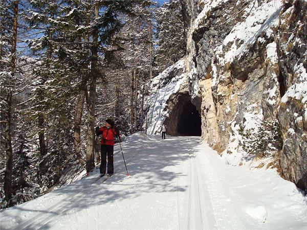 Cross country skiing vacation in the Dolomites, Italy